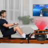 Гребной тренажер UNIXFIT Wood Rower Dark