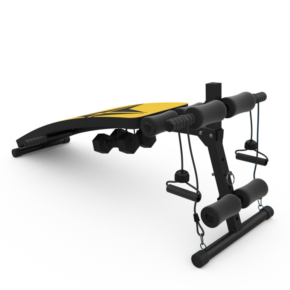 Скамья для пресса DFC D102RY гантели, эспандеры