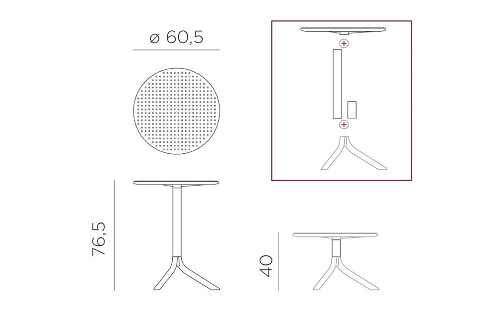 Стол Nardi Step, белый