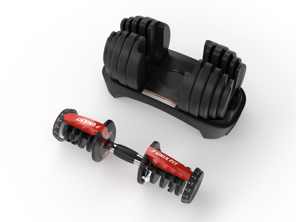 Гантель со ступенчатой регулировкой UNIXFIT 24 кг