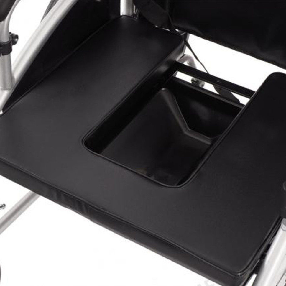 Кресло-коляска механическая MK-620 (FS619GC) с санитарным устр-вом и тормозами для сопровожд (46 см)