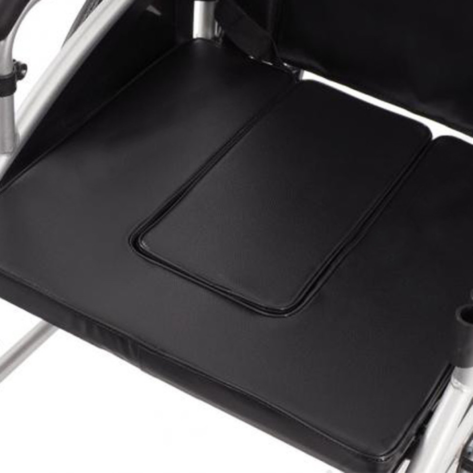 Кресло-коляска механическая MK-620 (FS619GC) с санитарным устр-вом и тормозами для сопровожд (46 см)