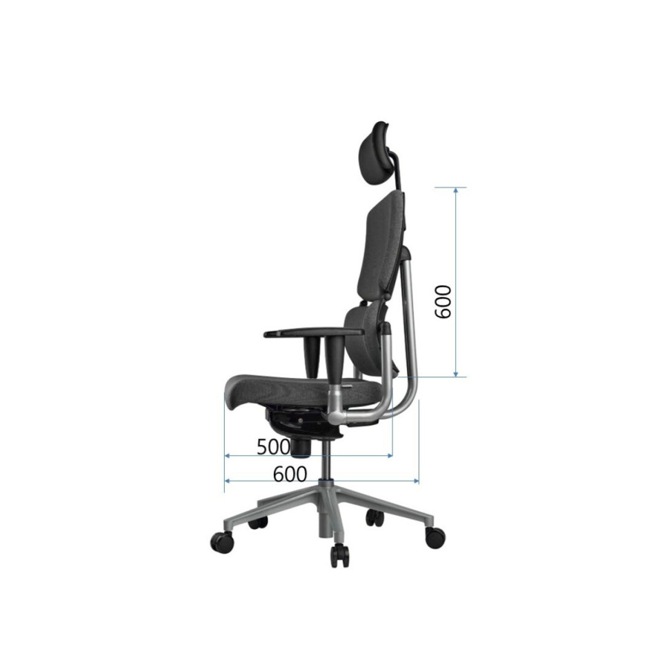 Офисное компьютерное кресло SCHAIRS Menches MEN-101L, Цвет: серый