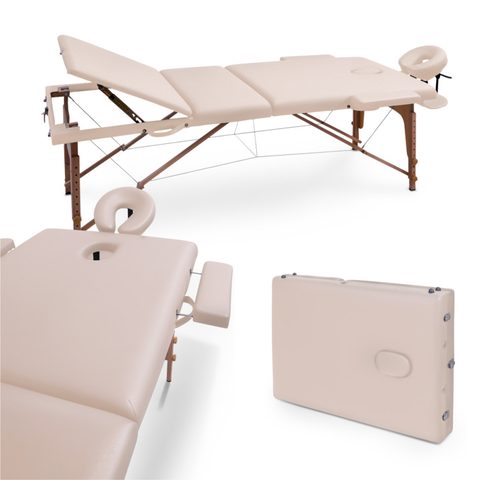 Массажный стол UNIX Standard 3 Section Beige