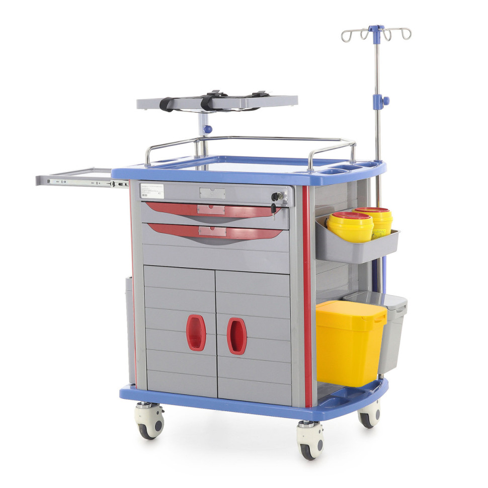 Тележка медицинская Med-Mos ЕТ850-02 ТМ-021АН-00 серая