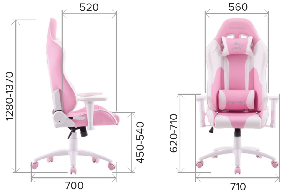 Геймерское кресло Everprof Katana Экокожа Розовый