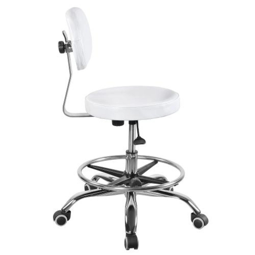 Стул мастера со спинкой и кольцом ХРОМ (ch4)