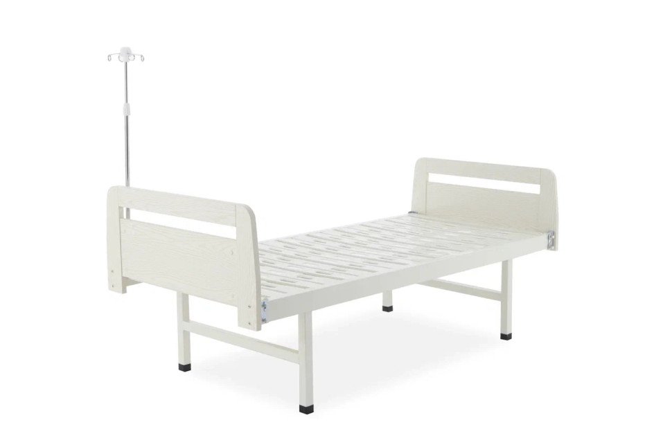 Кровать механическая Мед-Мос Е-18 (ММ-0020Д-01) ЛДСП (светлое дерево) с матрасом