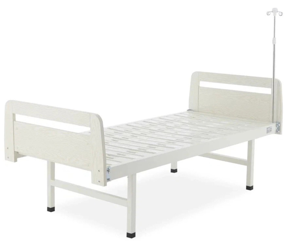 Кровать для лежачих больных с матрасом Мед-Мос Е-18 ЛДСП (светлое дерево)