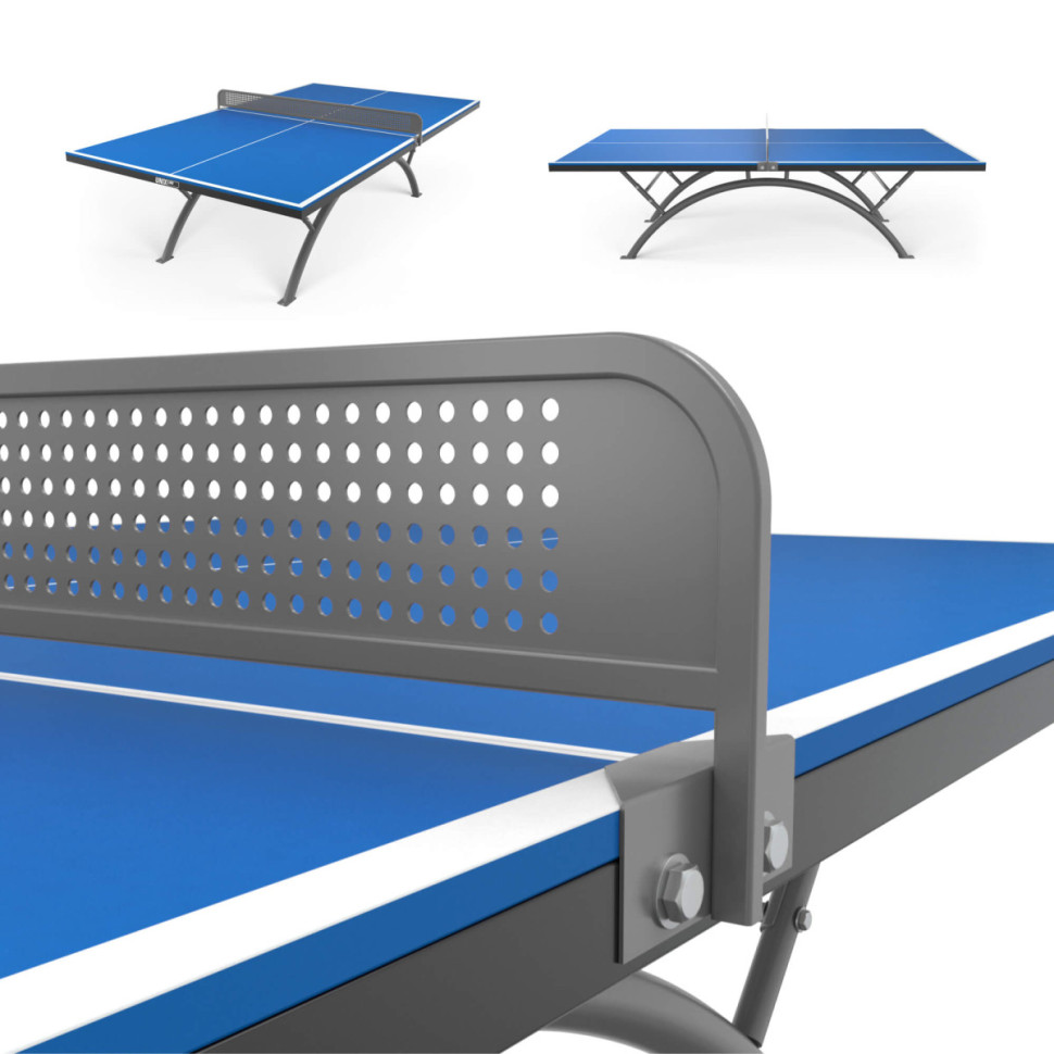 Антивандальный теннисный стол UNIX Line 14 mm SMC (Blue/Grey)