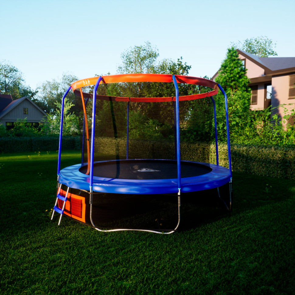 Батут DFC JUMP BASKET с сеткой 14FT-JBSK-B