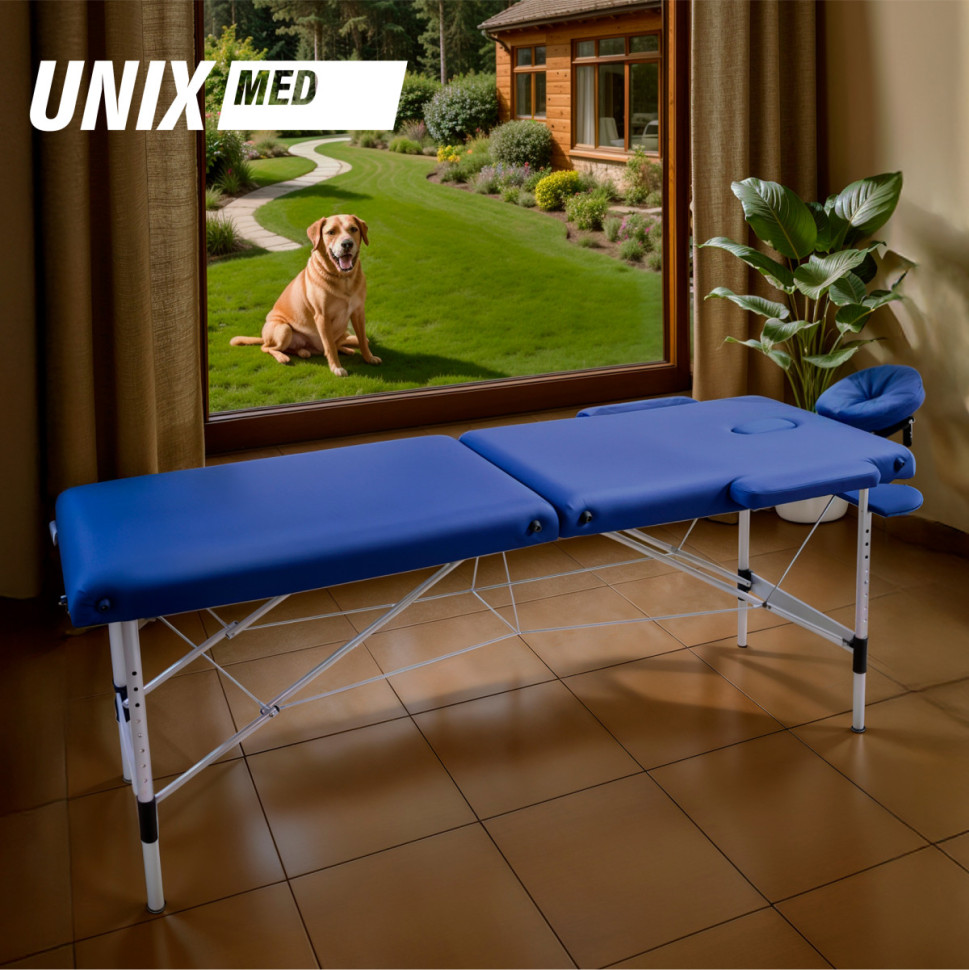 Массажный стол UNIX Master 2 Section Blue