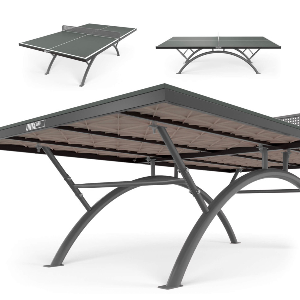 Антивандальный теннисный стол UNIX Line 14 mm SMC (Grey/Grey)