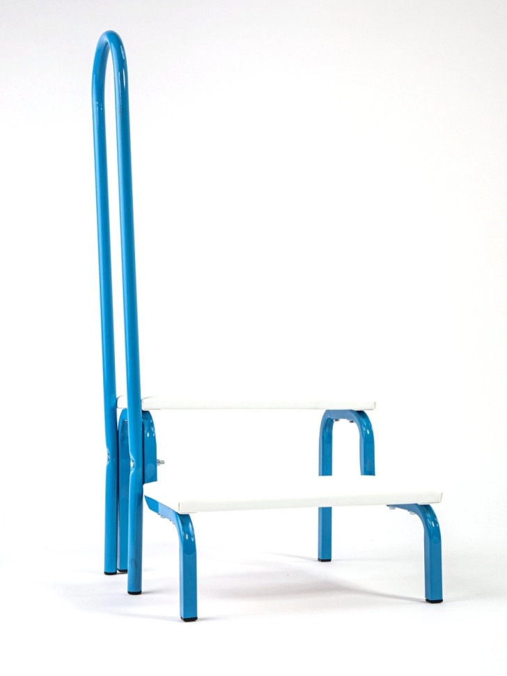 Ступени СТ-5 Belberg Blue с поручнем для ванной комнаты