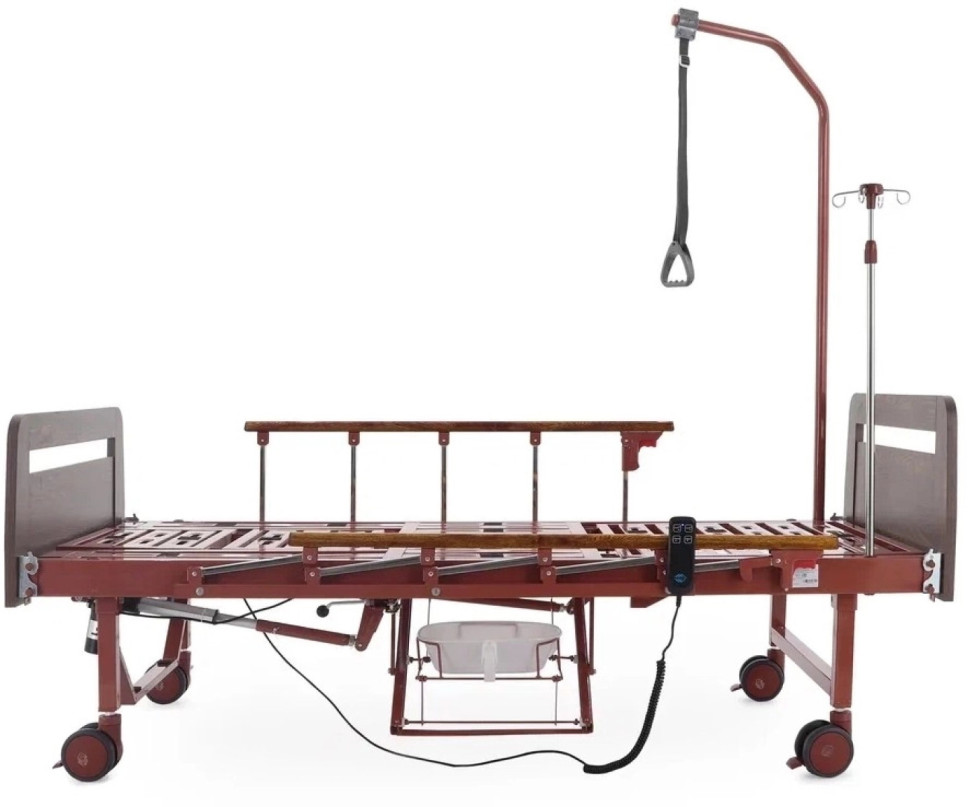 Кровать для лежачих больных электрическая MMED-MOS YG-2 (ЛДСП кор, 6 секций, матрас, уголки, столик, ванночка, К, ТУ)