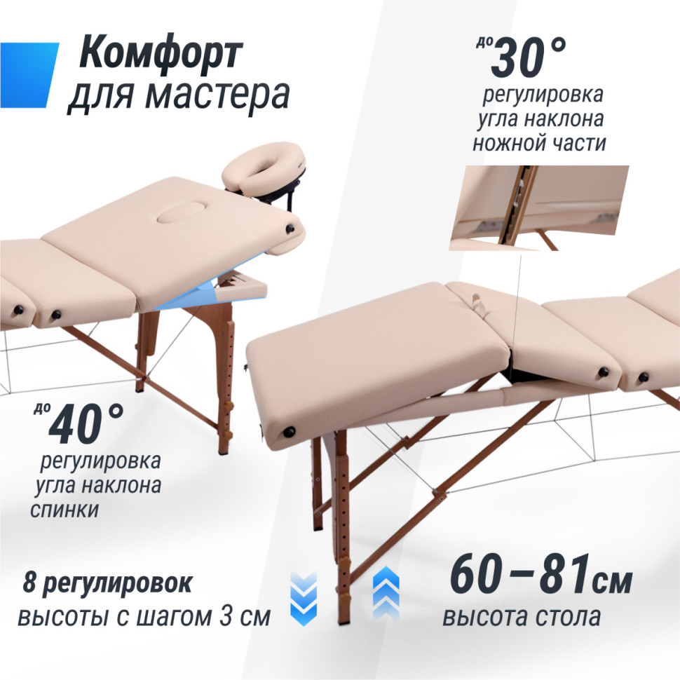 Массажный стол UNIX Premium Cream