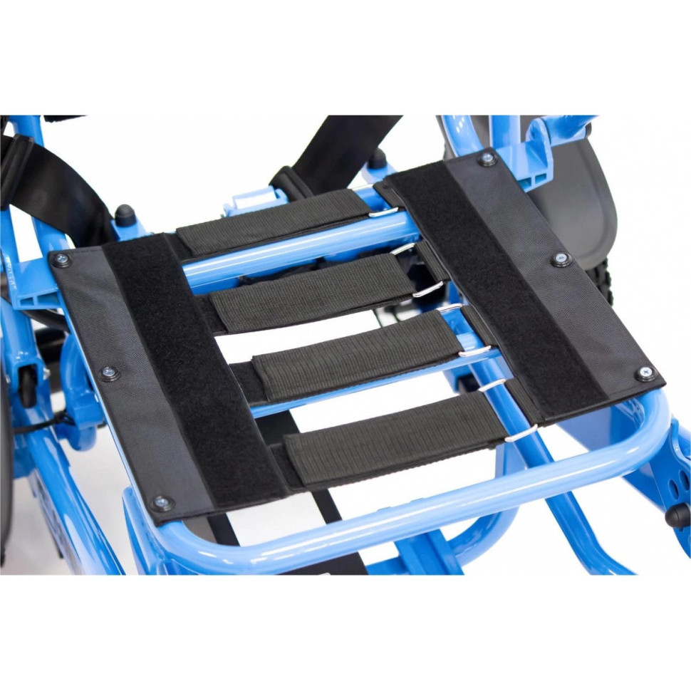 Кресло-коляска с электроприводом MET COMPACT 35 (24268) складная, синяя с оранжевым