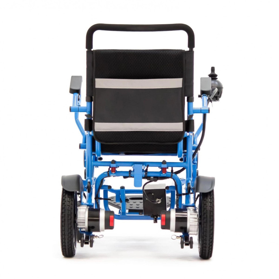 Кресло-коляска с электроприводом MET COMPACT 35 (24268) складная, синяя с оранжевым