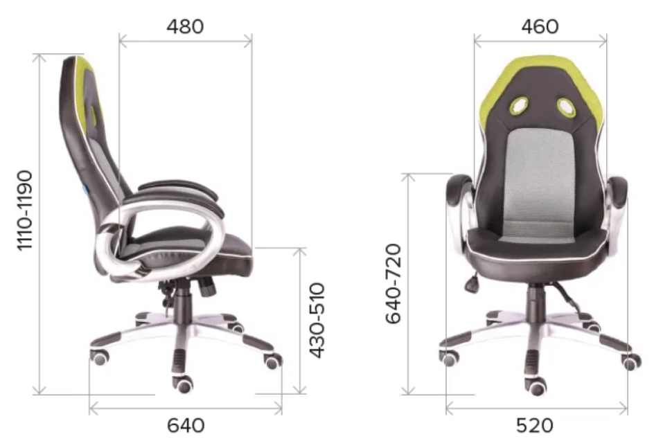 Кресло Everprof Drive TM Экокожа Зеленый