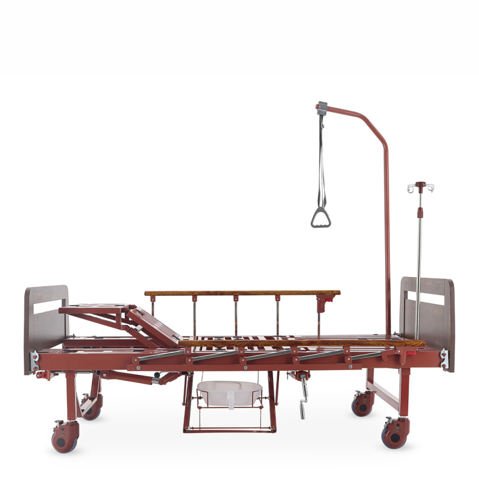 Кровать механическая MED-MOS YG-5 (ЛДСП венге, 13 секций, матрас, уголки, ТУ, столик, ванночка, БП, К)