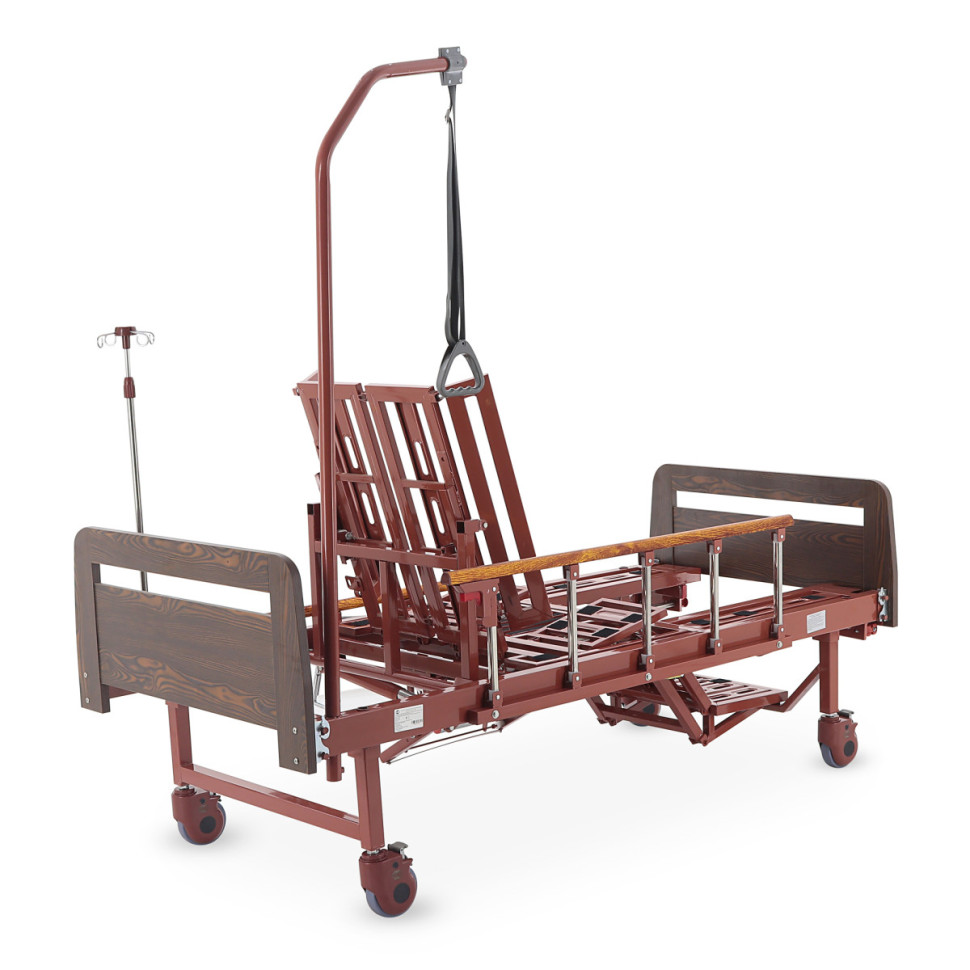 Кровать механическая MED-MOS YG-5 (ЛДСП венге, 13 секций, матрас, уголки, ТУ, столик, ванночка, БП, К)
