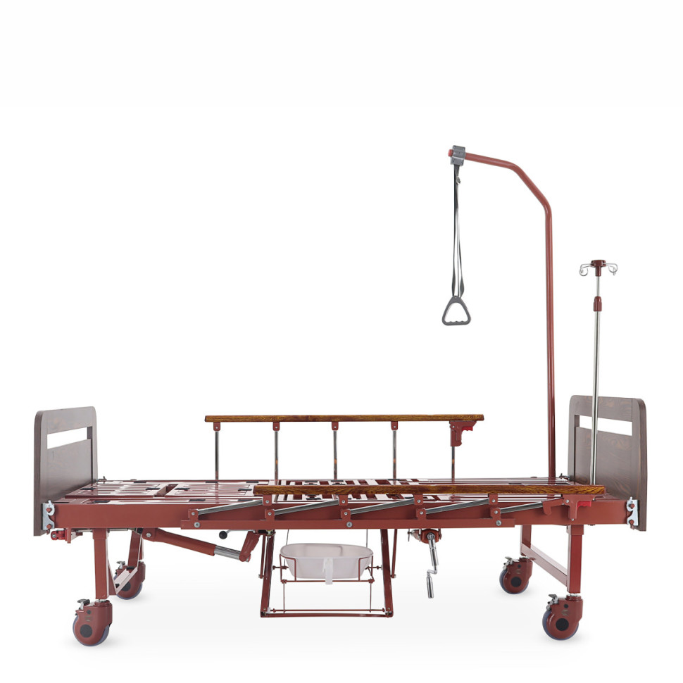 Кровать механическая MED-MOS YG-5 (ЛДСП венге, 13 секций, матрас, уголки, ТУ, столик, ванночка, БП, К)