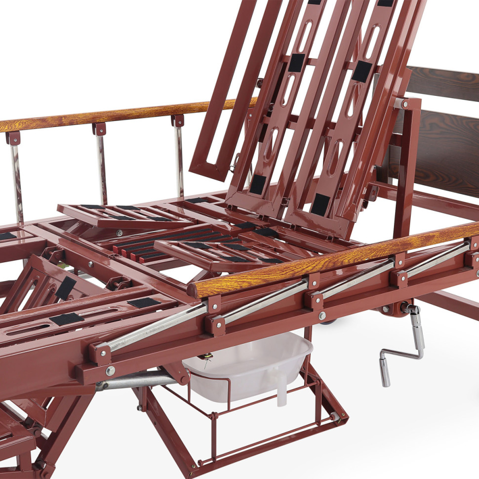 Кровать механическая MED-MOS YG-5 (ЛДСП венге, 13 секций, матрас, уголки, ТУ, столик, ванночка, БП, К)