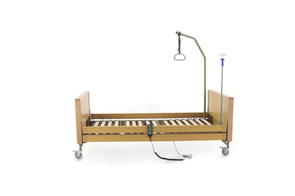 Кровать для лежачих больных электрическая MED-MOS YG-1 (ЛДСП св.дер., 2В, 4 секции, матрас , Т/АТ, ДЛ)