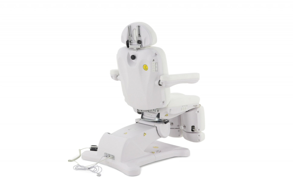 Педикюрное кресло электрическое MED-MOS ММКП-3 (КО-193Д) белый с ножной педалью