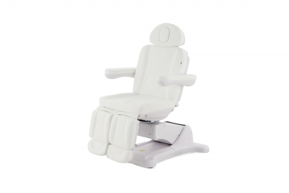 Педикюрное кресло электрическое MED-MOS ММКП-3 (КО-193Д) белый с ножной педалью