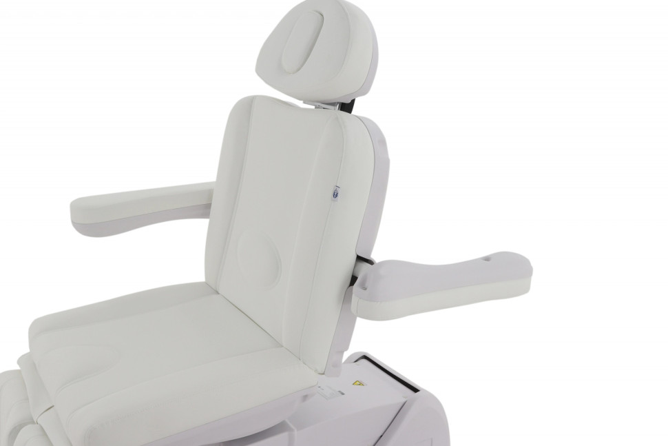 Педикюрное кресло электрическое MED-MOS ММКП-3 (КО-193Д) белый с ножной педалью