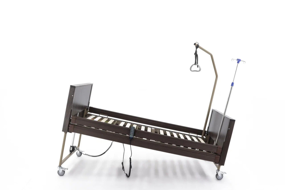 Кровать для лежачих больных с матрасом электрическая MED-MOS YG-1 (ЛДСП кор., 2В, 4 секции,Т/АТ, ДЛ)