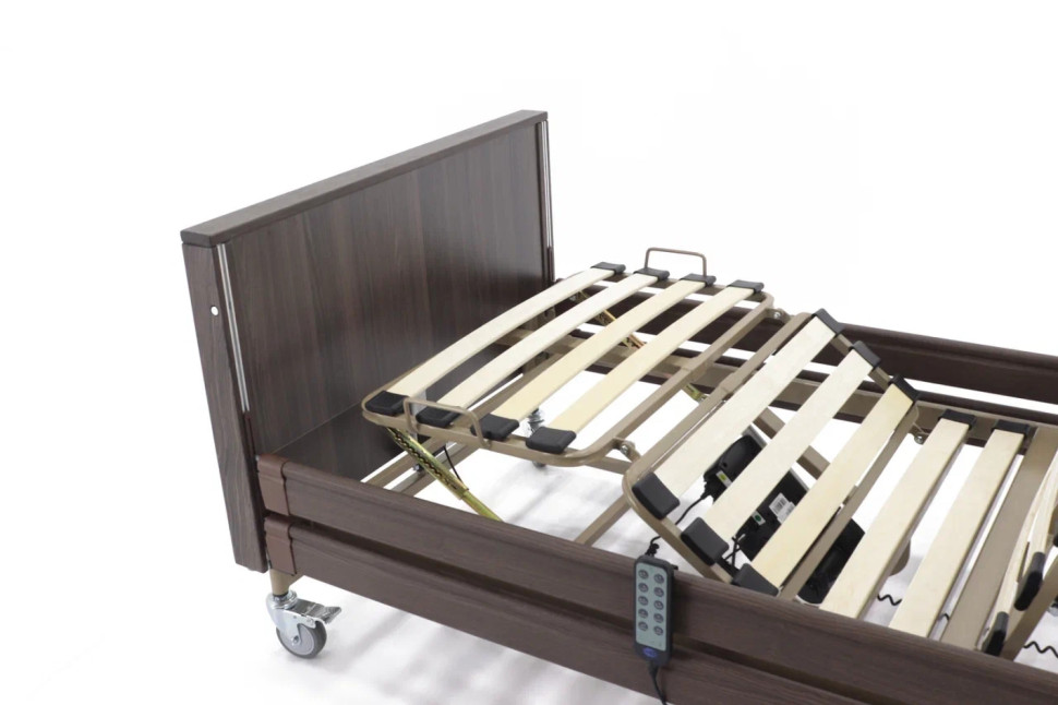 Кровать для лежачих больных с матрасом электрическая MED-MOS YG-1 (ЛДСП кор., 2В, 4 секции,Т/АТ, ДЛ)