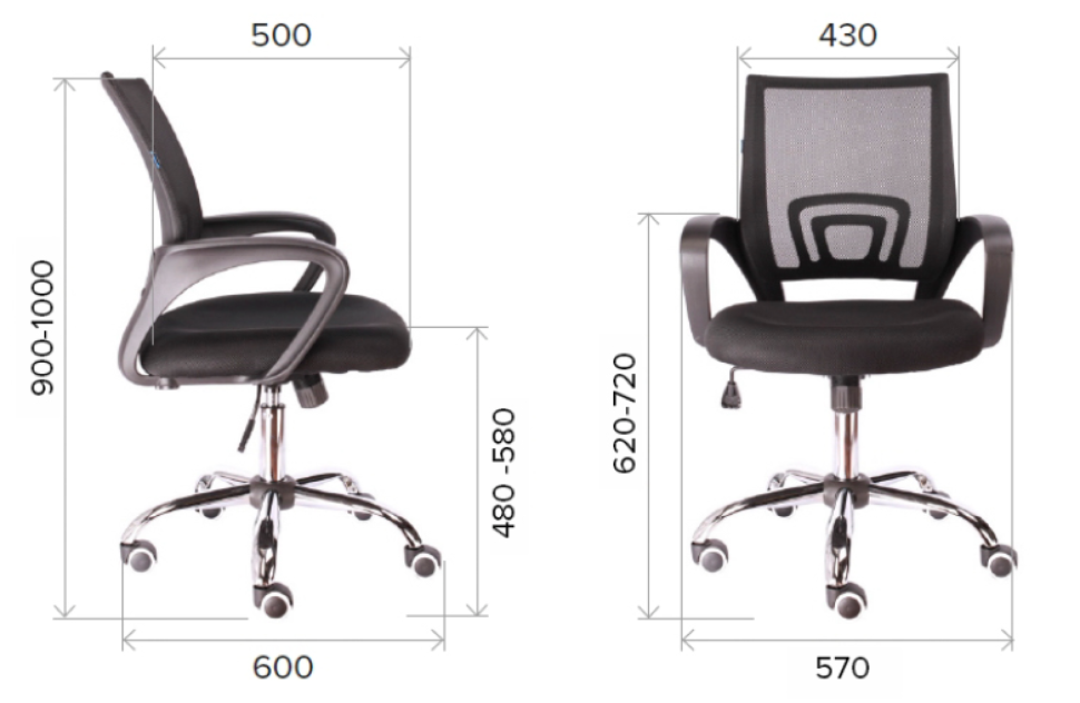 Кресло Everprof EP-696 Сетка Серый