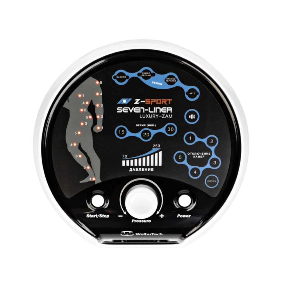 Аппарат прессотерапии Seven Liner ZAM-Luxury Z-Sport ПОЛНЫЙ, L (аппарат+ноги+рука+пояс)