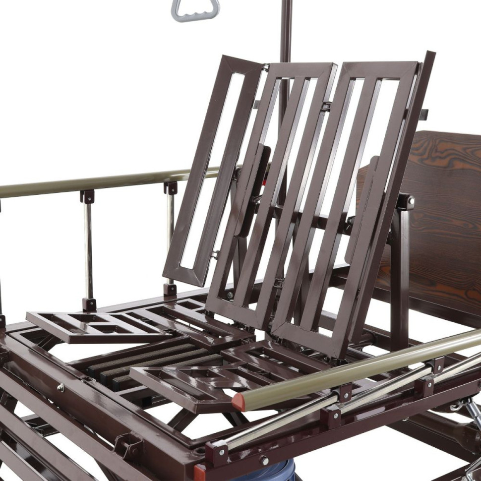 Кровать механическая Мед-Мос E-45A (MM-5628H-03) ЛДСП Венге (спинки с прорезью) с матрасом