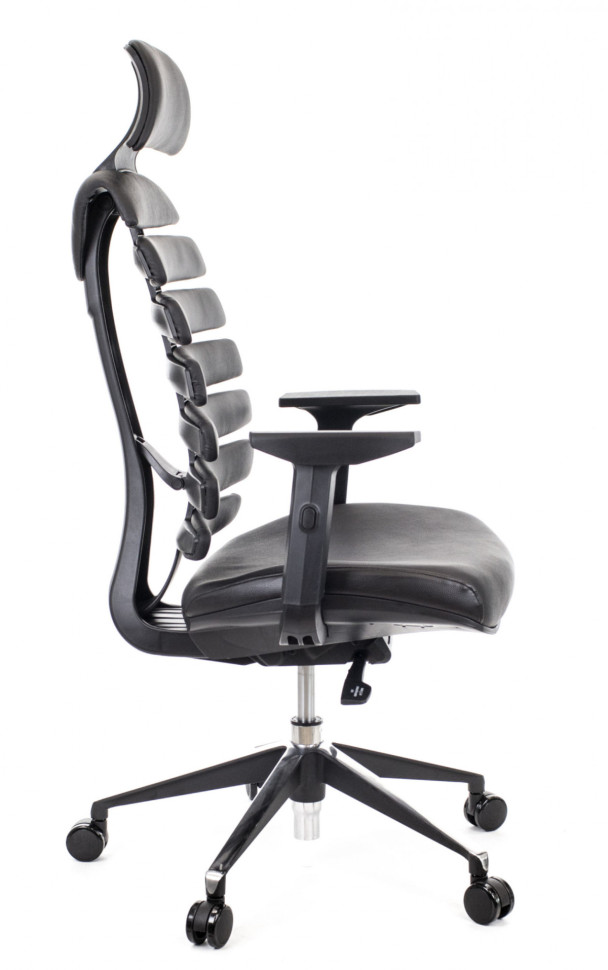 Кресло Everprof Ergo Black Кожа Черный