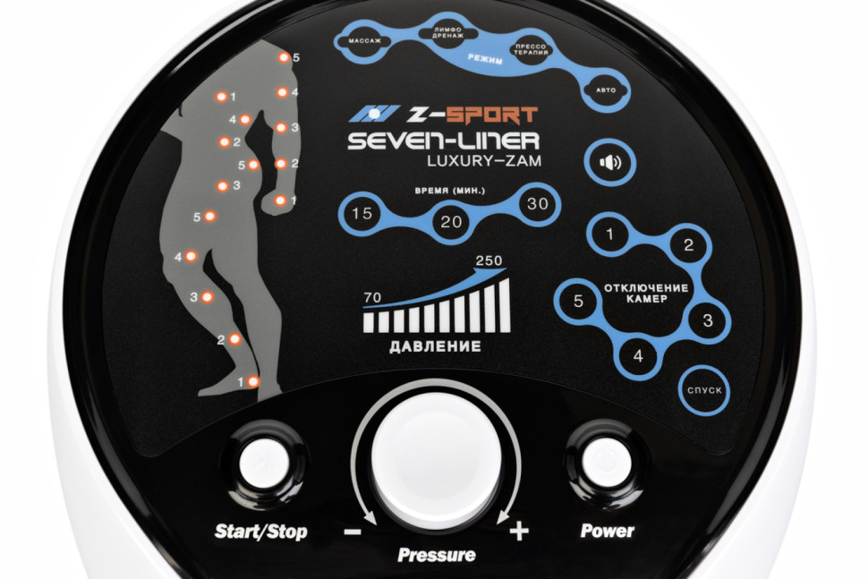 Аппарат прессотерапии Seven Liner ZAM-Luxury Z-Sport ПОЛНЫЙ, XL (аппарат+ноги+рука+пояс)