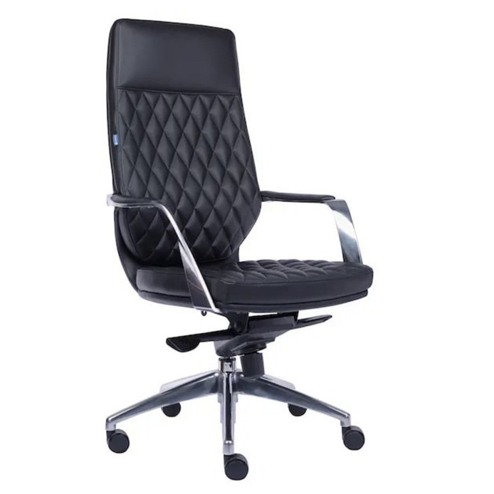 Офисное кресло Premium класса - Roma Кожа Черный