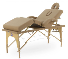 Массажный стол складной MED-MOS JF-Tapered 4-х секционный, кофе с молоком