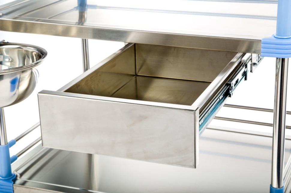 Столик-тележка инструментальный "Медицинофф" F-17(n)