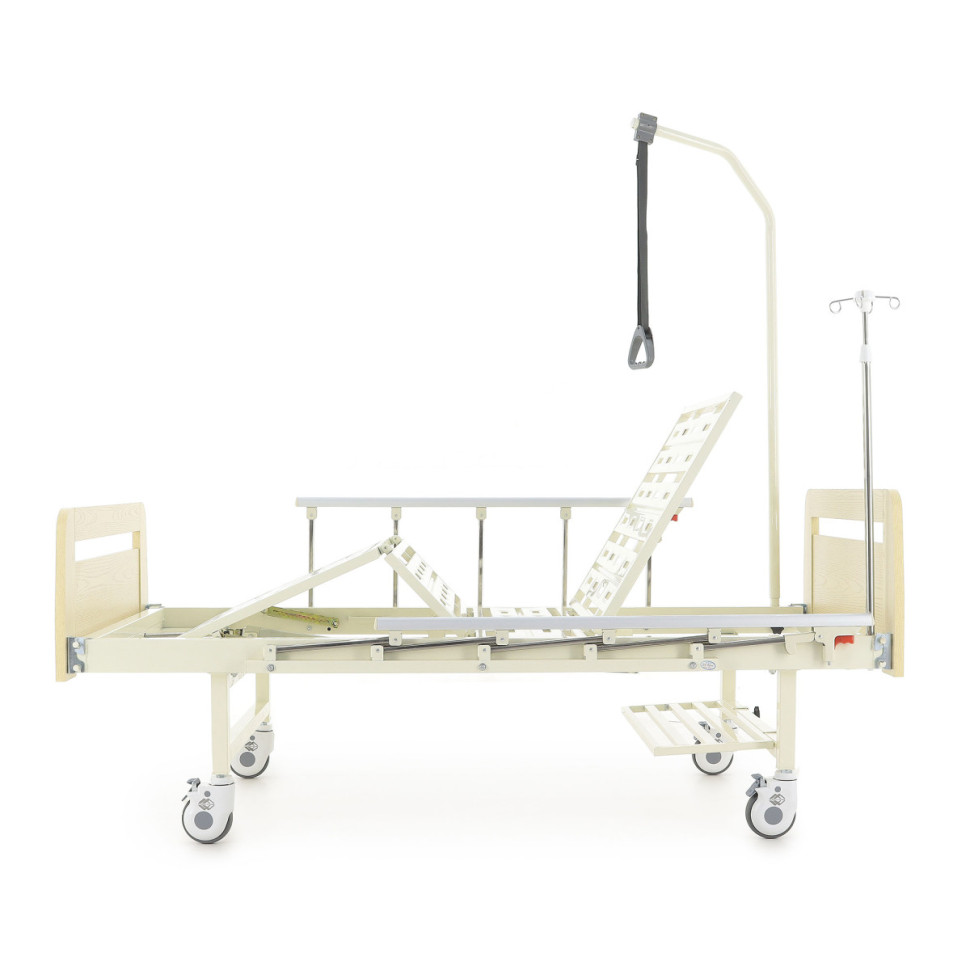 Кровать для лежачих больных с матрасом Мед-Мос Е-8 ЛДСП (светлое дерево)