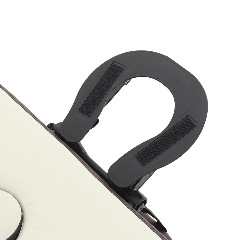 Массажный стол складной MED-MOS JF-AY01 3-х секционный, деревянная рама, кремовый-коричневый