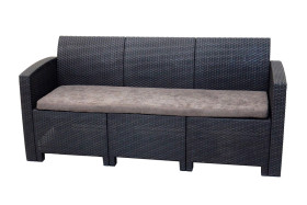 Arizona b:rattan, Диван трехместный, антрацит (3-х местная подушка)