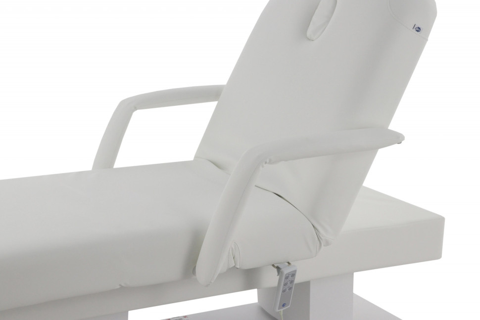 Массажный стол электрический MED-MOS ММКМ-2 (КО-156Д) белый/белое дерево