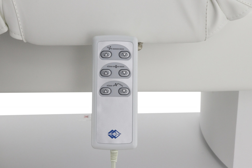 Массажный стол электрический MED-MOS ММКМ-2 (КО-156Д) белый/белое дерево