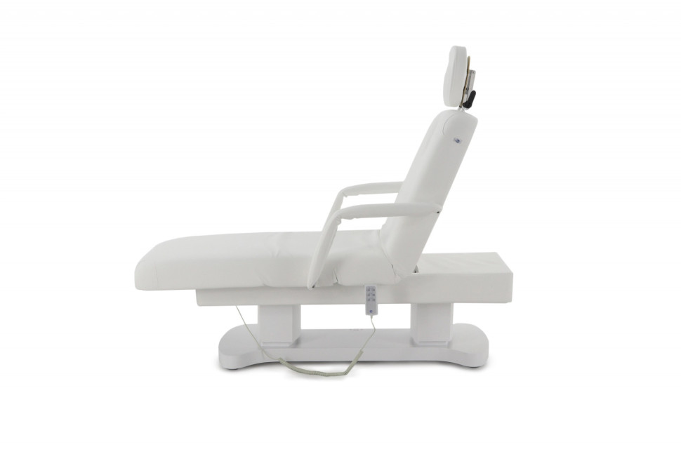 Массажный стол электрический MED-MOS ММКМ-2 (КО-156Д) белый/белое дерево