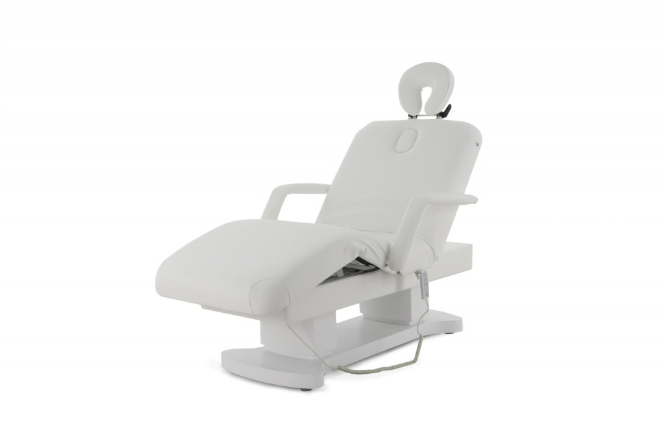 Массажный стол электрический MED-MOS ММКМ-2 (КО-156Д) белый/белое дерево