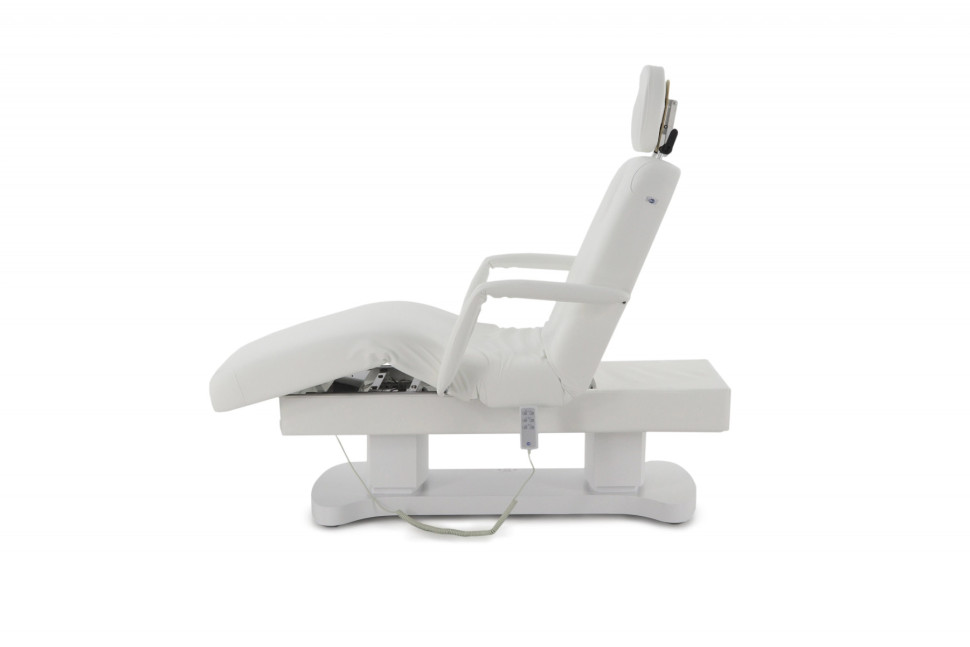 Массажный стол электрический MED-MOS ММКМ-2 (КО-156Д) белый/белое дерево