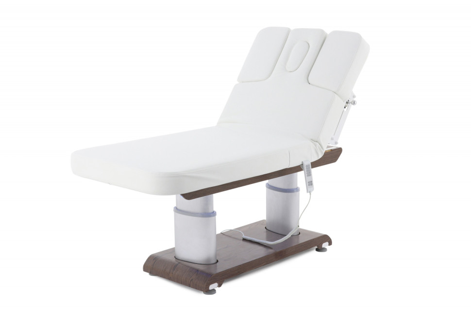 Массажный стол электрический MED-MOS ММКМ-2 (КО-159.1Д) белый/венге, с подогревом ложа